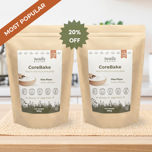 CoreBake Low-Carb Fibre Flour Blend – Wheat-Free - Bundle 2x500g