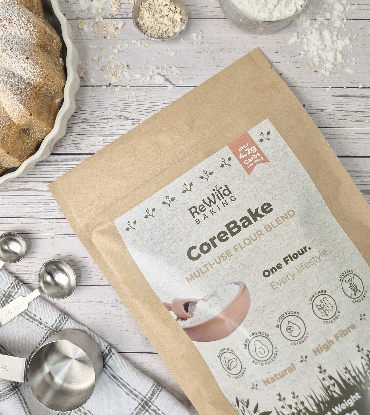 CoreBake Low-Carb Fibre Flour Blend - Wheat-Free