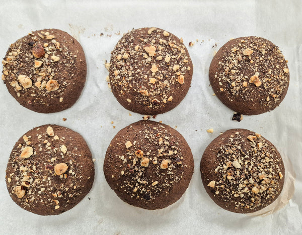 Step 5 – Soft cacao cookies baked and topped ready to cool