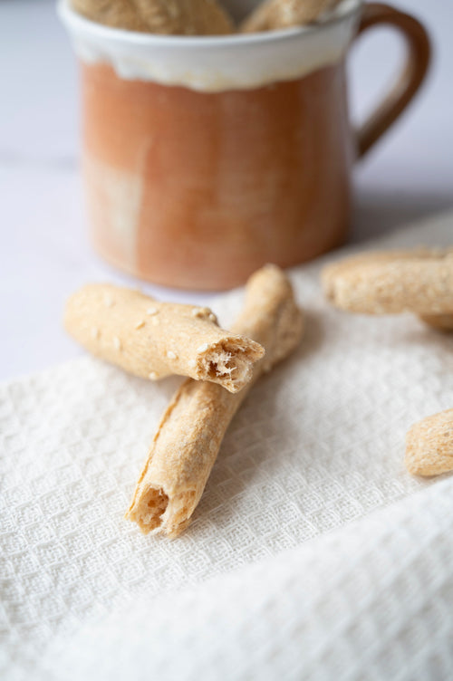 High-fibre low-carb breadsticks with crispy crust made using ReWild CoreBake