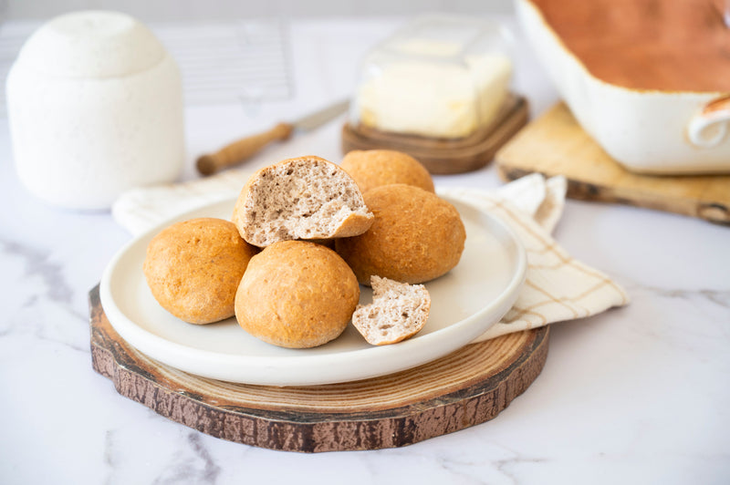 Low-carb gluten-free bread rolls made with ReWild CoreBake flour blend