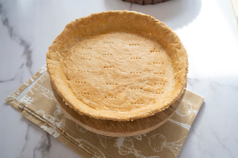 Baked low-carb gluten-free pie crust made with ReWild CoreBake