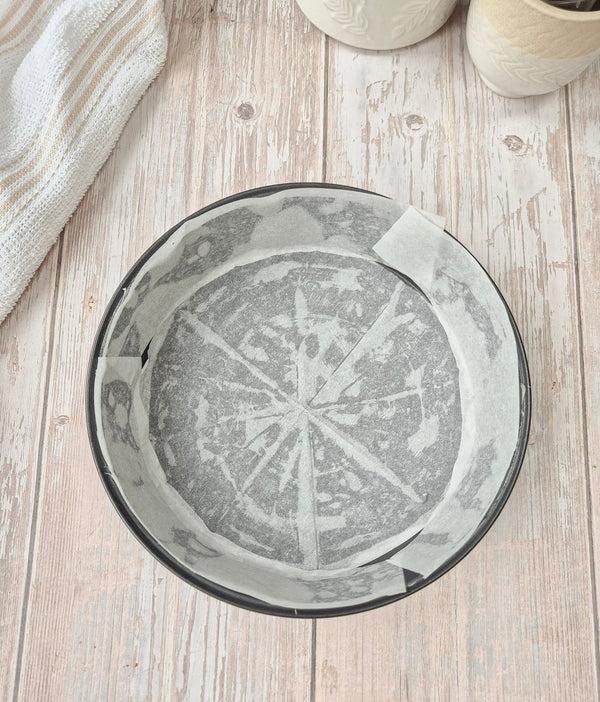 Step 1 – Preparing the cake tin for low-carb gluten-free apple cranberry cake made with ReWild CoreBake