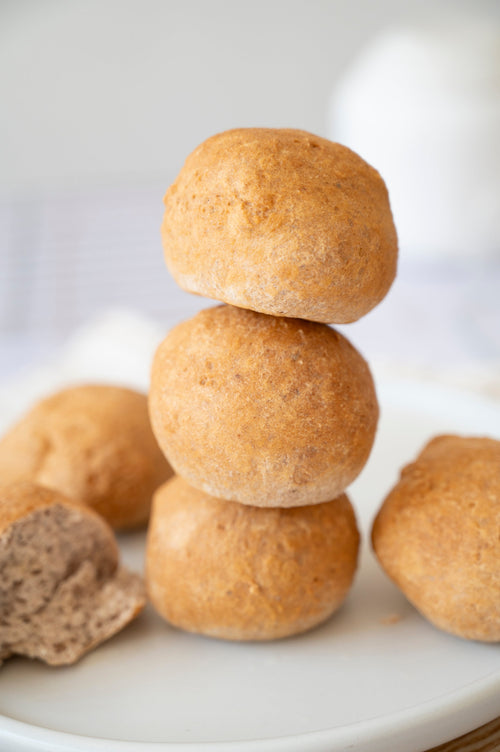 Soft gluten-free bread dinner  rolls with fluffy interior made with ReWild CoreBake